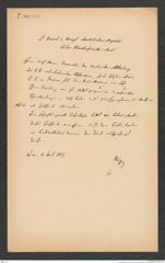 k.k. naturhistorisches Hofmuseum, Intendanzakten 1885-1896 (Hauer), Aktenzahl Z.142/1887, Seite 1